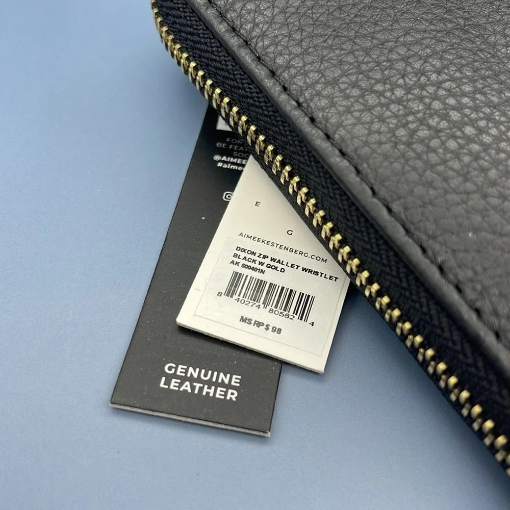 Aimee KESTENBERG Zip Around Wristlet, Black, NWT - Picture 11 of 14